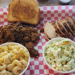 Chicken and pulled pork