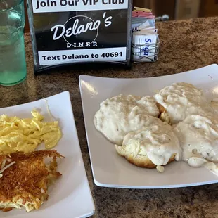 Biscuit and Gravy Breakfast