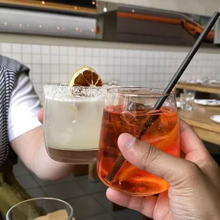 Aperol Spritz and Margarita