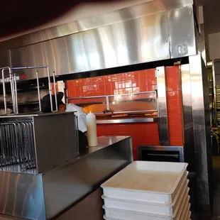 the kitchen of a restaurant