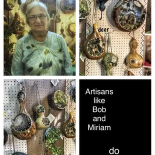 Shadow boxes by Miriam were beautiful to behold. Great for any wall or decor.