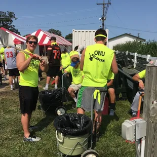 Clean up crew for the horse parade