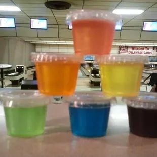 Jell-O shots at Delaware lanes