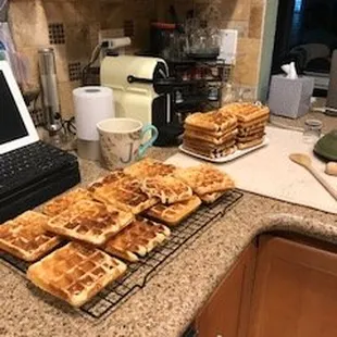 Sourdough Protein Waffles: Vanilla, Nutmeg, Strawberry