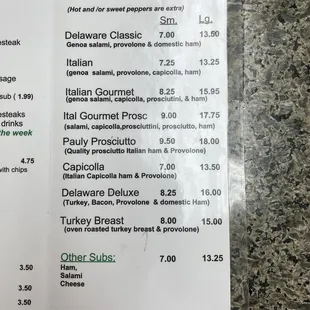 Cold sub descriptions