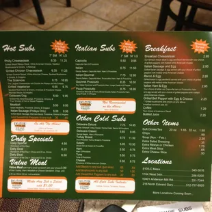 to go menu.  photo by: jennifer y.