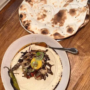 Hummus with shroom + shishito