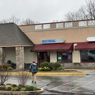 the front of the restaurant