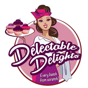 a woman holding a tray of cupcakes