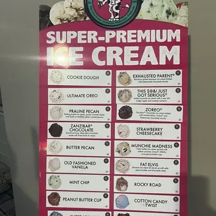 Ice cream flavors