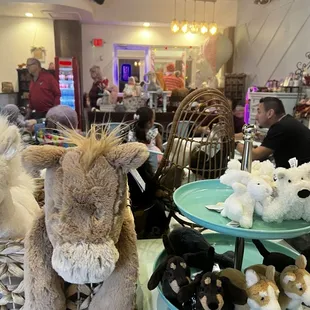 a variety of stuffed animals
