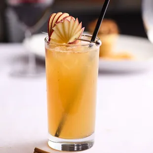 Garnished Fall cocktail.