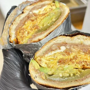 Egg and chorizo breakfast torta