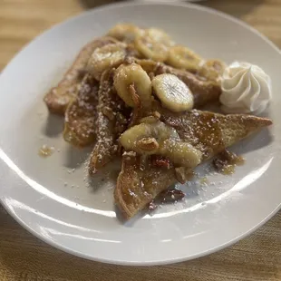 Banana foster pecan French toast