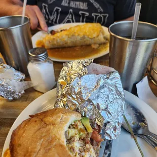 My torta and hubby's burrito