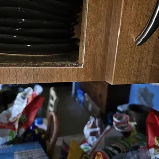 File shavings with unfinished edges.