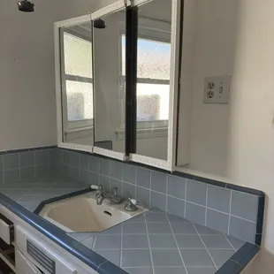 Old sink and tile