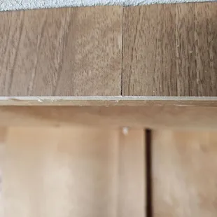 Seam after completion.