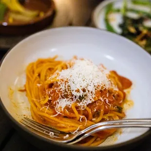 spaghetti with tomato sauce
