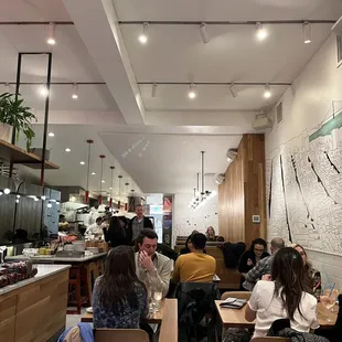 Inside seating area. Intimate and cozy.