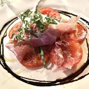 Caprese with prosciutto