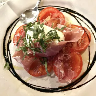 Caprese with prosciutto