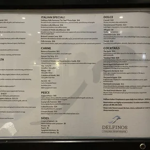 The menu September 2023