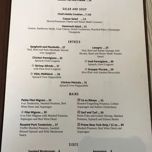 Menu as of 6-26-21.