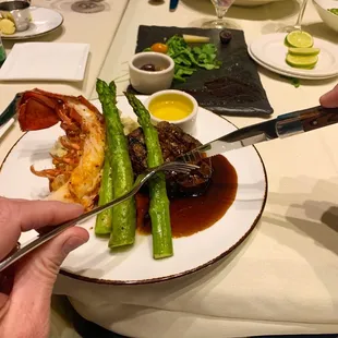 Surf and Turf.  (Hand model Noel D.)