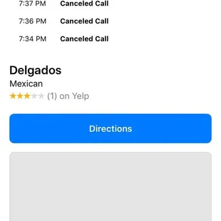 Even showing proof of me calling!