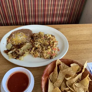 Machaca and frijoles