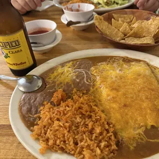 Cheese enchiladas plate. #10 on the menu.