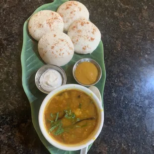 Idli sambhar - popular South Indian delicacy