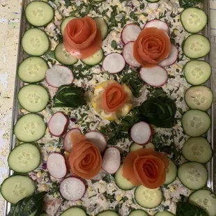 Catering salad platter