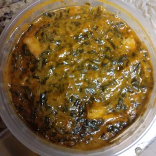 Saag paneer (spinach &amp; cheese)