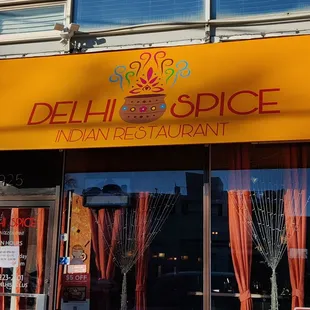 the front of the restaurant