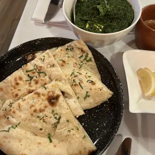 Saag Paneer + Garlic Naan