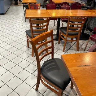 a view of the dining area