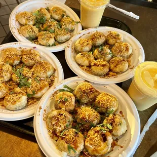 Dahi Batata Sev Puri, Mango Lassi