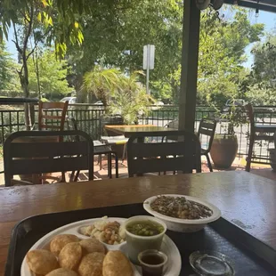 Pani puri and samosa chaat