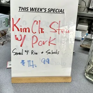 Always ask what the weekly special is