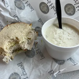 Chipotle So Gouda with clam chowder