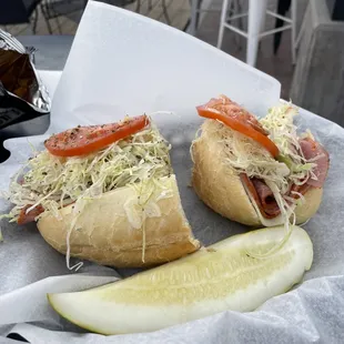 Capicola and provolone sub