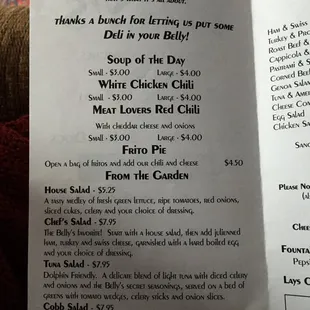 Menu page 1