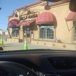 a view from inside a car