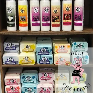 New gift items. Edna Lucille soaps and lotions.