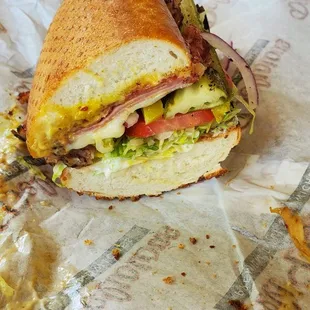 Hot pastrami- almost NO meat for a medium.