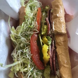 Salami and Cream Cheese Sandwich