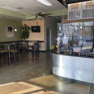 the inside of a deli restaurant