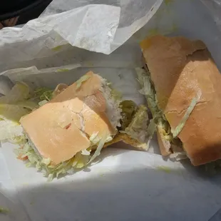 They cut mine with the handle of the knife